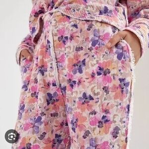 LoveShackFancy Ciel Waffle Floral Jogger